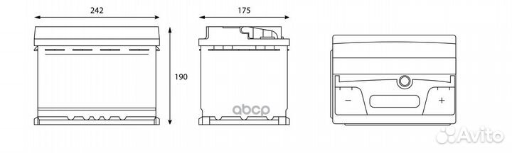 Аккумулятор gladiator dynamic 55 Ah, 520 A