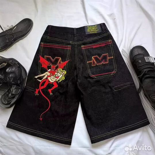 Шорты в демоническом стиле Jnco