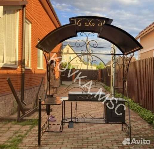 Мангал с крышей