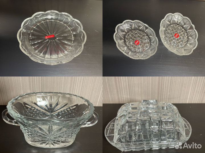 Салатники, масленка, конфетница