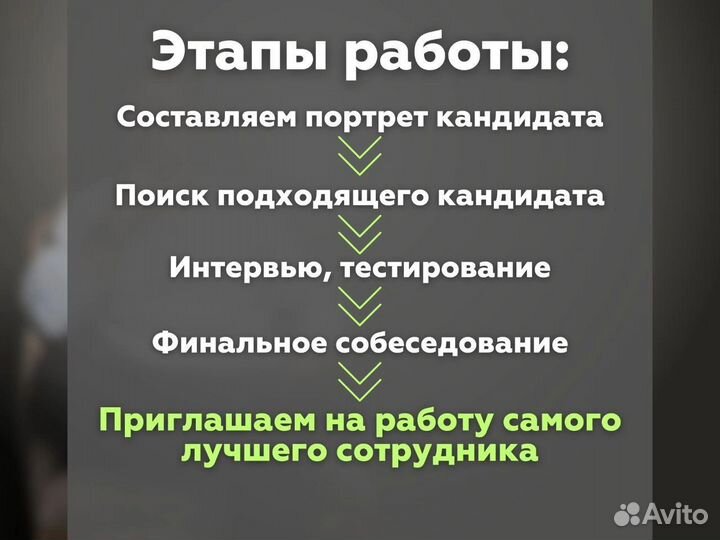 Подбор персонала с гарантией, кадры, мотивация