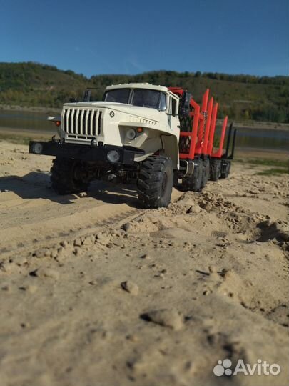 Урал 4320 с прицепом rc 1/12