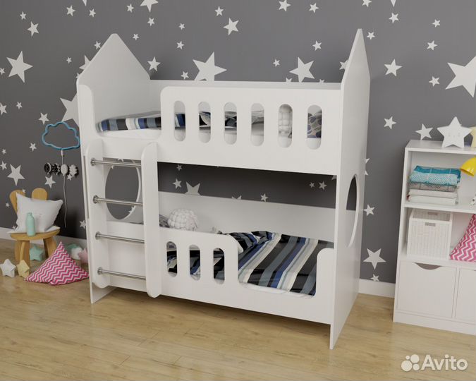Кровать двухъярусная. Домик (правый/левый) 160х80