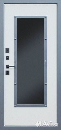 Дверь с терморазрывом и с окном Олимп