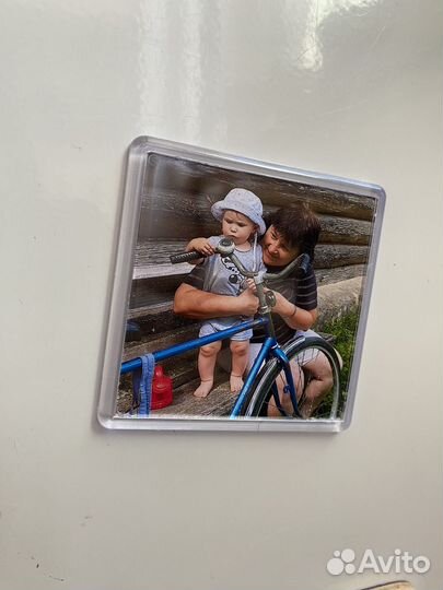 Магнитик с фотографией на холодильник