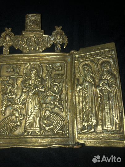 Икона старинная складень