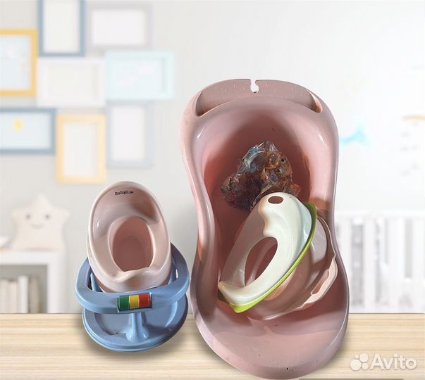 Детская ванночка для купания/ накладка-сиденье