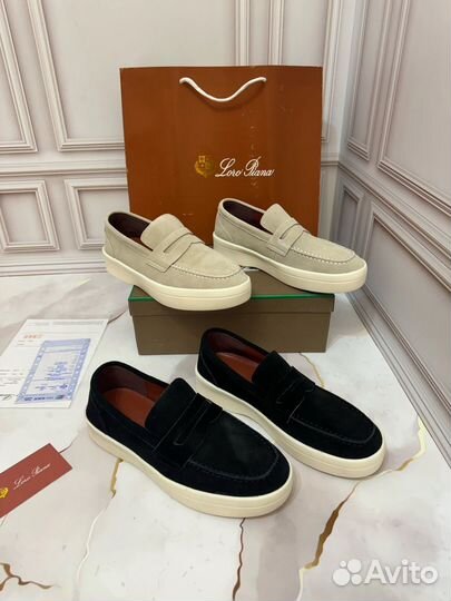 Лоферы Loro piana натуральная замша