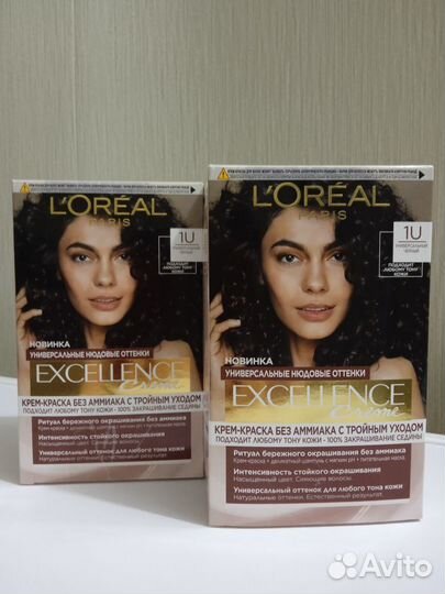 Краска для волос лореаль excellence,цвет чёрный