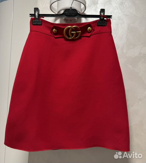 Юбка красная gucci Оригинал 42-44 размер