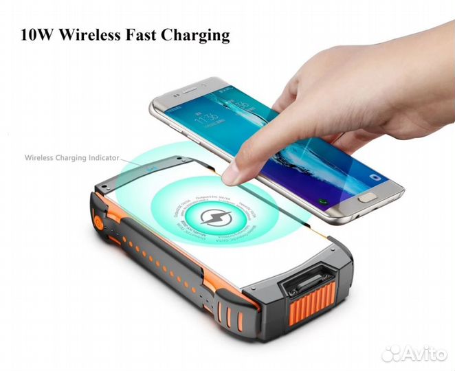 Паурбанк акб на солнечной батарее,4000 мАч