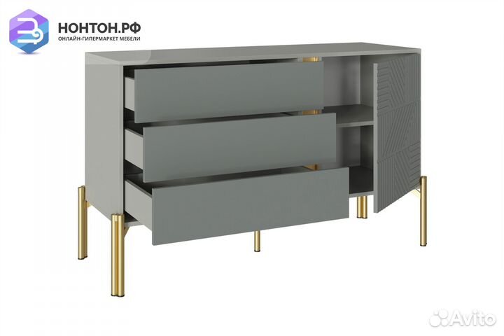 Комод Омри шиншилла Серая / матовый лайт грей софт