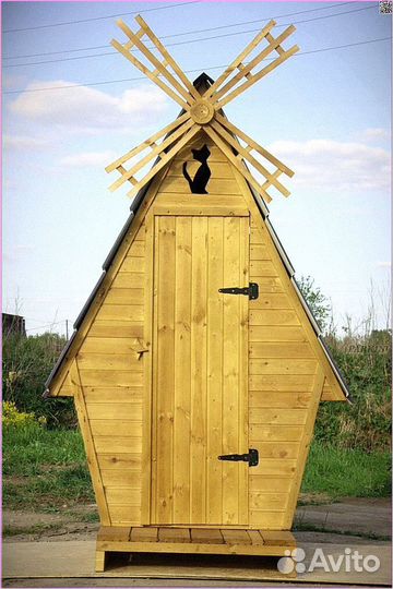Дачный туалет с кошкой коу 944