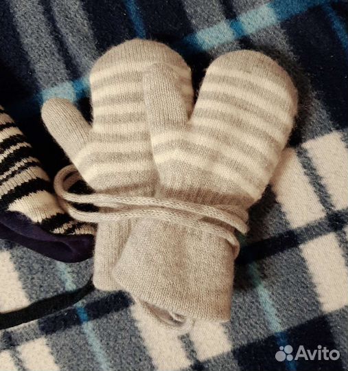 Шапка для мальчика + варежки