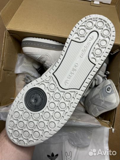 Adidas Forum Bad Bunny мех серый