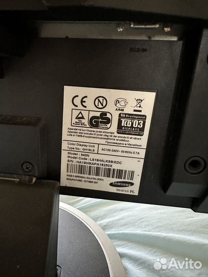 Монитор Samsung 940 n 19 дюймов