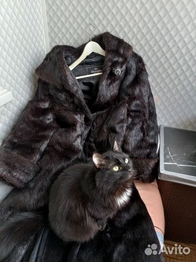 Шуба нутрия с капюшоном р 50-54