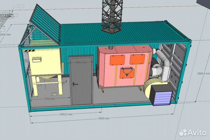 Модульная котельная пеллетная до 500 кВт