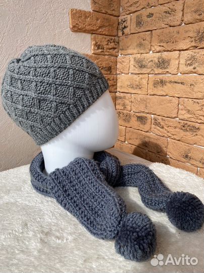 Берет и шарф для девочек