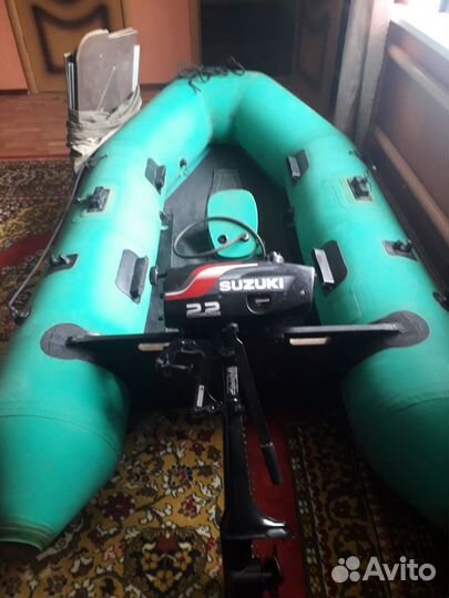Продаётся пвх лодка с мотором Suzuki DT 2.2