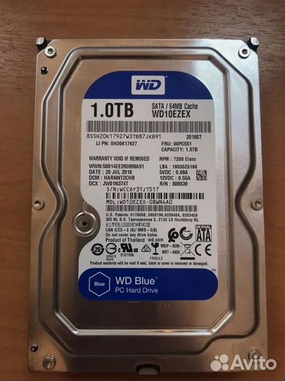 Жесткий диск Western Digital WD Blue 1 TB WD10ezex
