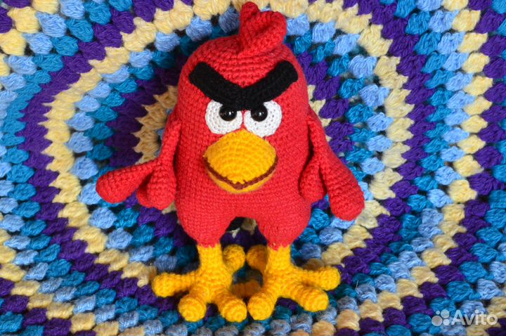 Вязаная игрушка Рэд злая пташка ручная работа