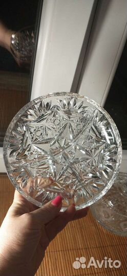 Купоросное стекло ваза для фруктов набор хрусталя