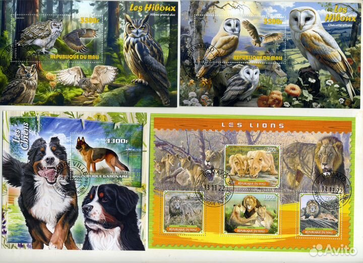 Почтовые блоки. Фауна 10