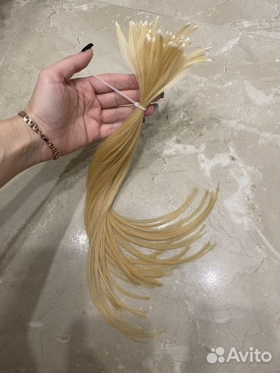 Волосы для наращивания премиум блонд