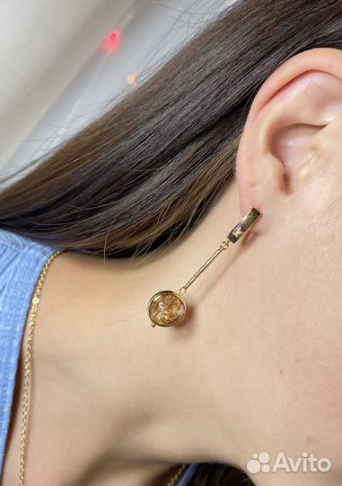 Серьги муранское стекло ручная работа бижутерия