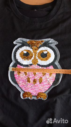 Нашивка большая на одежду из пайеток