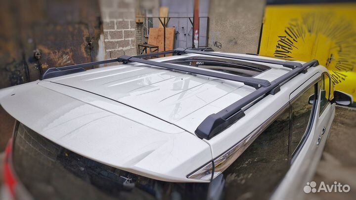 Рейлинги на крышу Toyota Alphard 30, черные