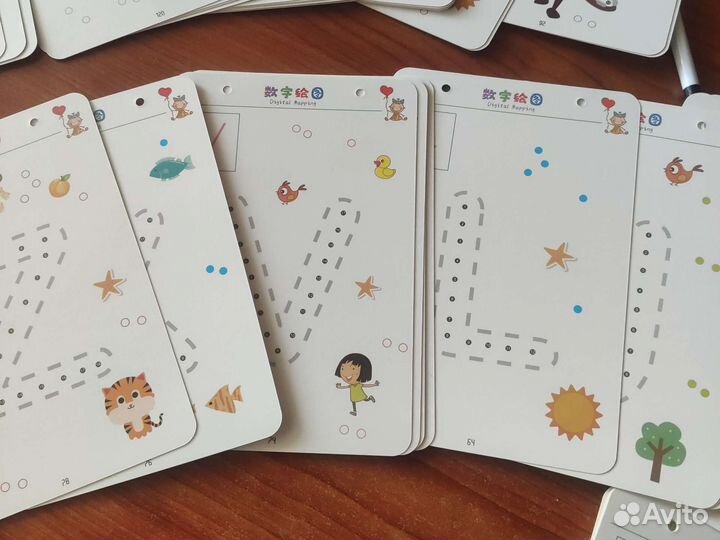 Подарок девочкам карточки Монтессори 136 шт