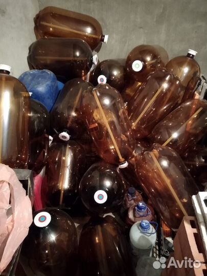 Бутыли пищевые 30л с гидрозатвором и без