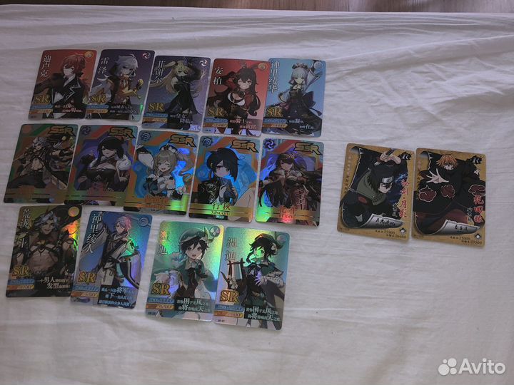 Карточки геншин импакт, наруто