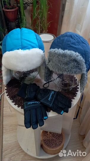 Шапки - перчатки на 4-5 лет