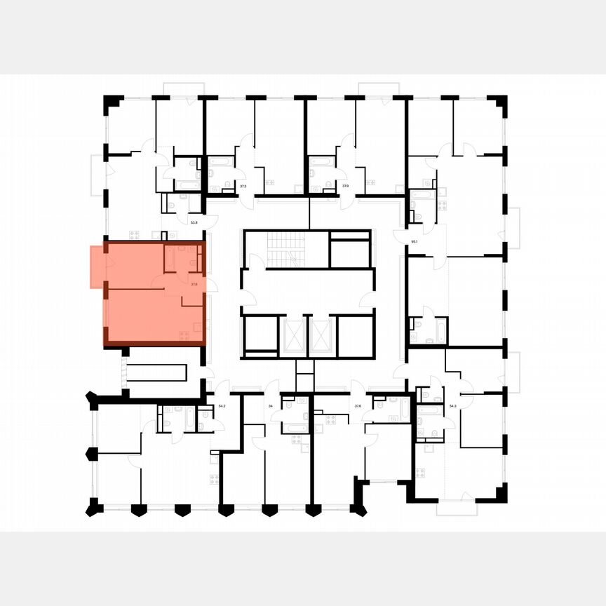 1-к. квартира, 37,8 м², 5/13 эт.