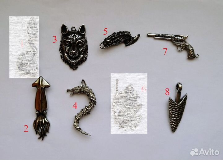 Кулоны и кольца из нержавеющей стали 316L