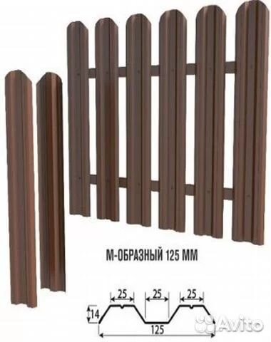 Металлический штакетник М-образный