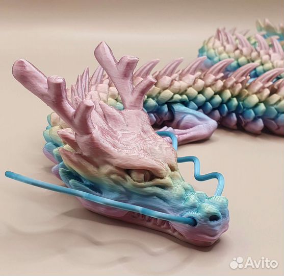 Дракон с усами большой 60см