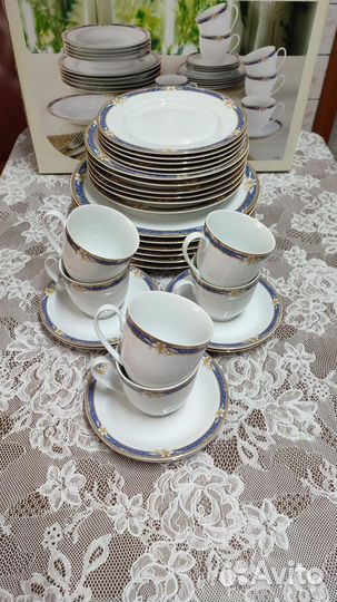 Форфоровый столовый сервиз на 6 персон новый