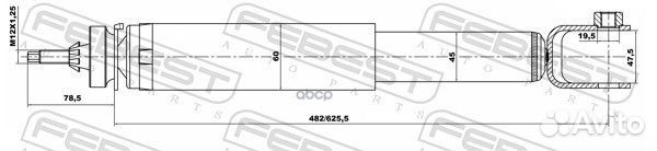 Амортизатор задний 21110-005R Febest