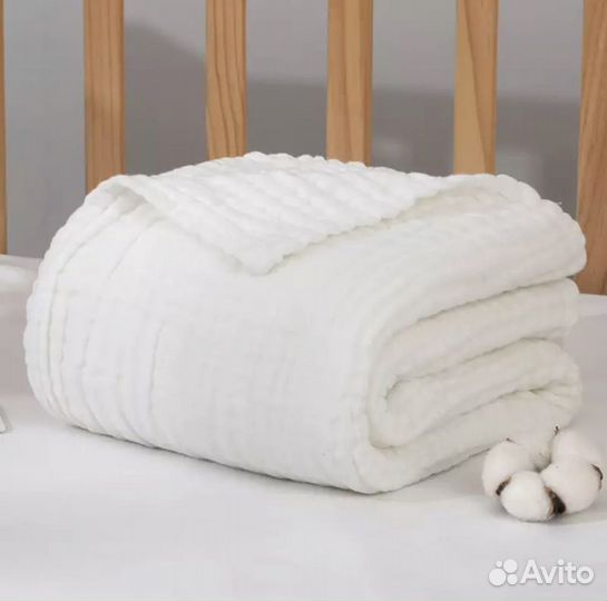 Плед Одеяло Пелёнка Детский из Муслина 110*110 см