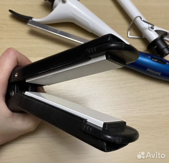 Щипцы + выпрямитель для волос philips