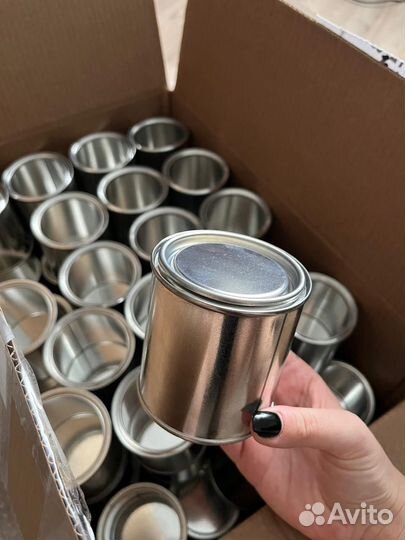 Жестяные банки для свечей