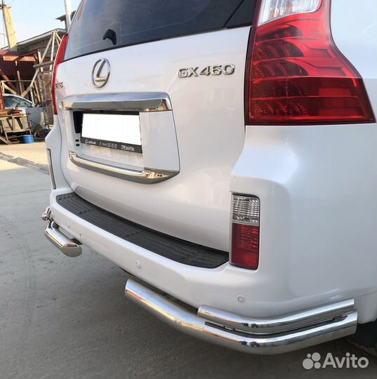 Защита заднего бампера Lexus GX460 2009 углы