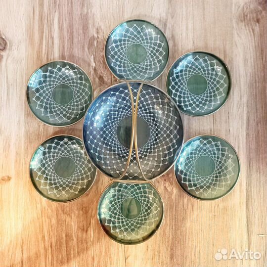 Винтажный набор розеток с конфетницей СССР