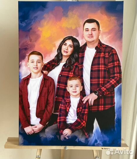 Портрет по фото на холсте (печать на холсте)