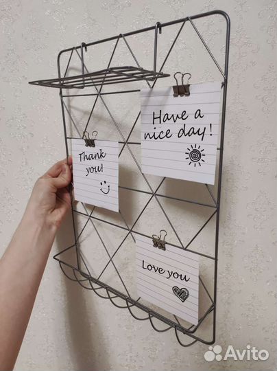 Держатель для фото и заметок/настенный органайзер
