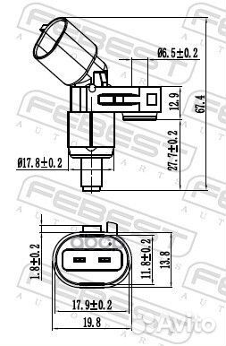 Датчик ABS передний левый 23606-002 23606-002